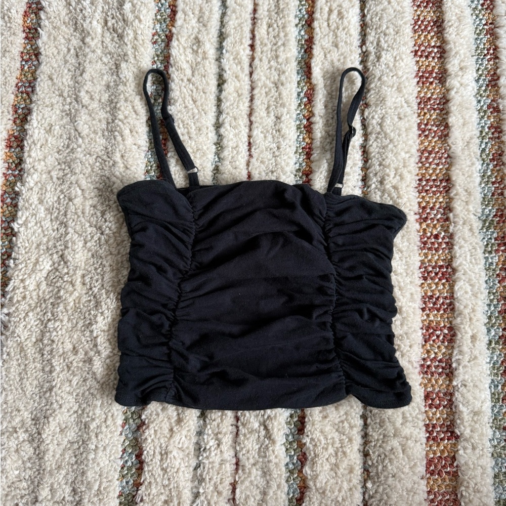 Hollister Black Ruched Camisole Top